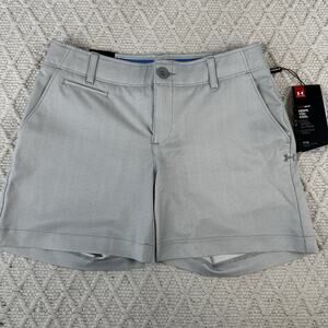 Under Armour Women’s 5” Golf Shorts Gray Herringbone Size 0 NWT